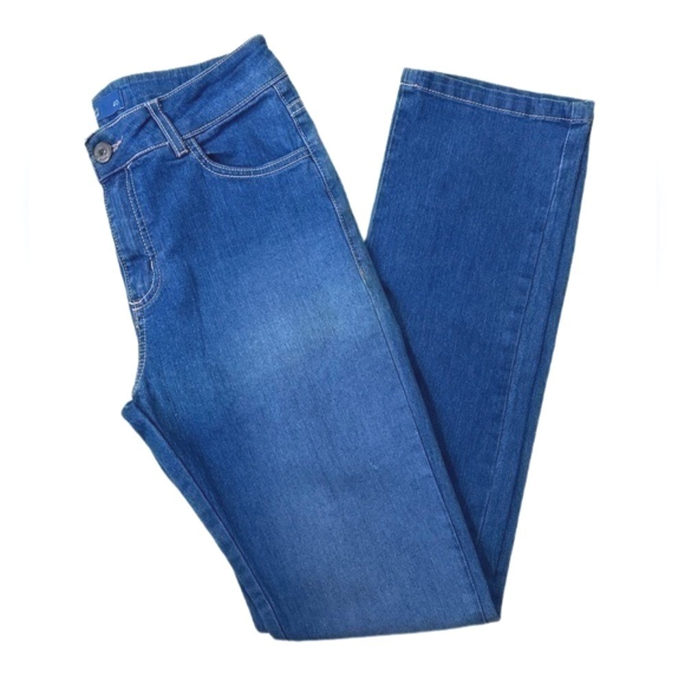 AK Jeans Casual Straight‎ Leg Stretch Denim Medium Wash Women 40